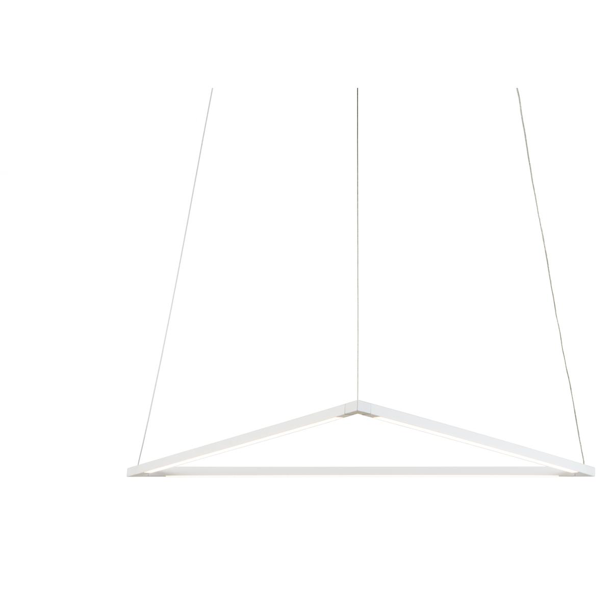 Koncept ZBP-24-T-SW-MWT-CNP Z-Bar LED 22.88 inch Matte White Pendant Ceiling Light, Triangle